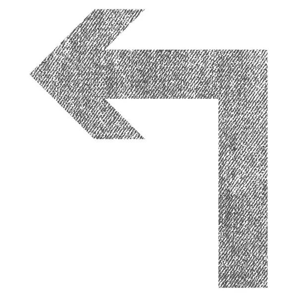 Gire a la izquierda Tela icono texturizado — Archivo Imágenes Vectoriales