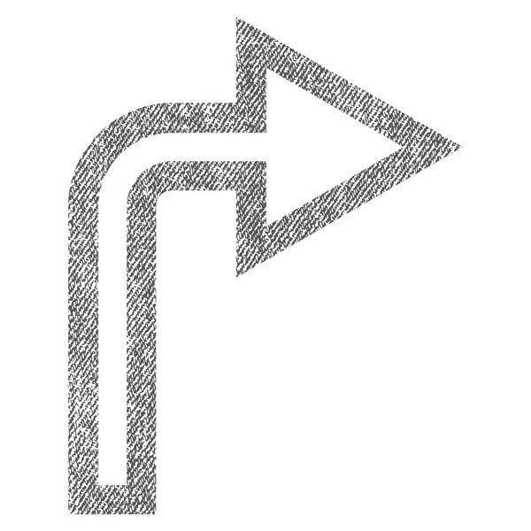 Girare a destra tessuto strutturato icona — Vettoriale Stock