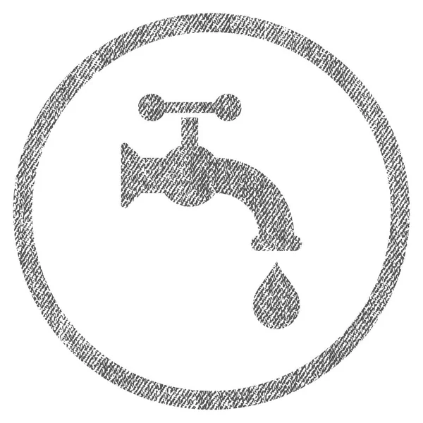 Water Tap Fabric Textured Icon — Stock Vector