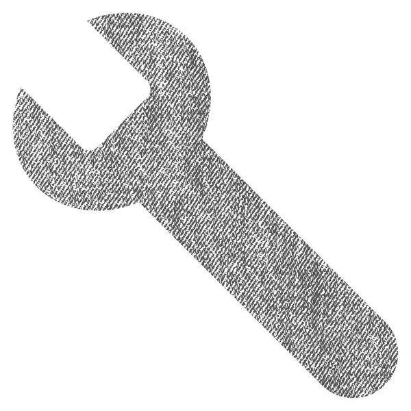 Wrench Fabric Textured Icon — Stock Vector