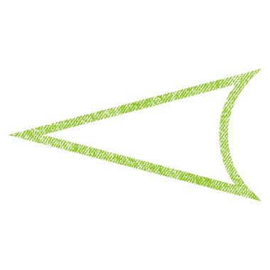 Ok ucu sol kumaş dokulu simgesi