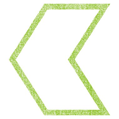 Ok ucu sol kumaş dokulu simgesi