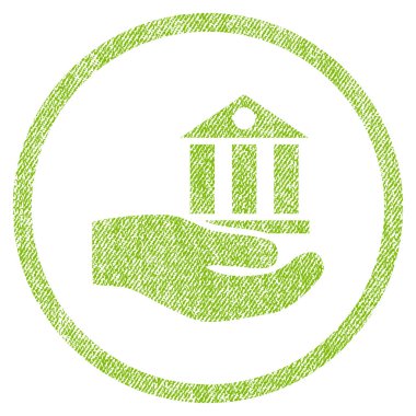 Banka hizmet kumaş dokulu simgesi