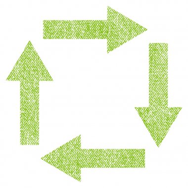 Dolaşım okları kumaş dokulu simgesi