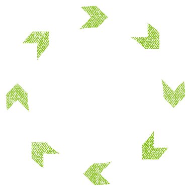 Dolaşım kumaş dokulu simgesi