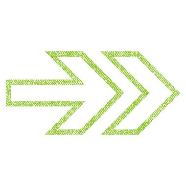 Yöne doğru kumaş dokulu simgesi