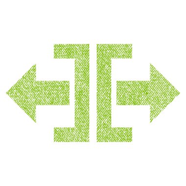 Yatay yöndeki kumaş dokulu simgesi bölmek