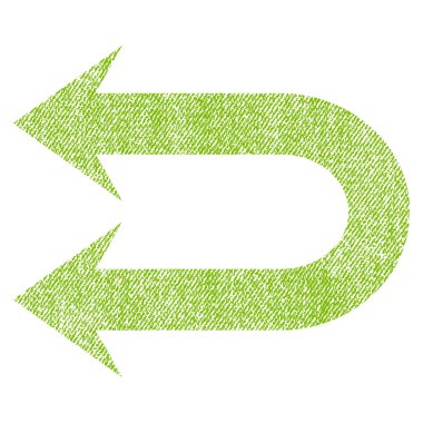 Simgesini çift sol ok kumaş dokulu