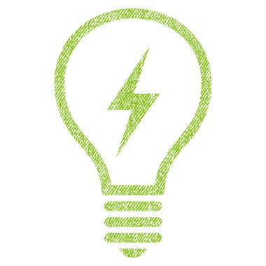 Elektrikli ampul kumaş dokulu simgesi