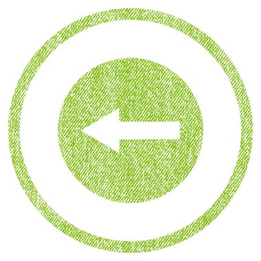 Simge sol yönlü ok kumaş dokulu