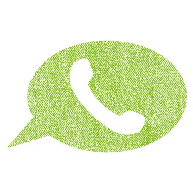 Telefon iletisi kumaş dokulu simgesi