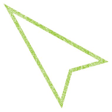 İşaretçi sol simgesi kadar kumaş dokulu