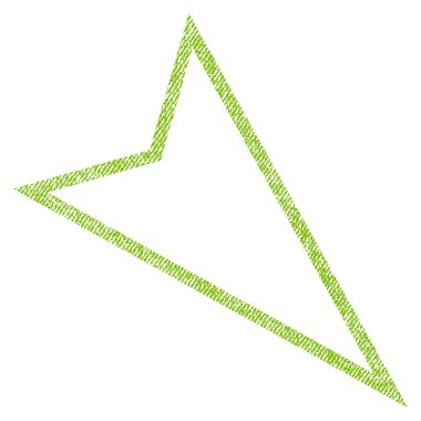 Kumaş aşağıya işaretçi simgesi dokulu