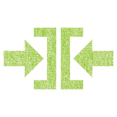 Simge basın yatay yöndeki kumaş dokulu