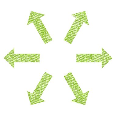 Radyal okları kumaş dokulu simgesi