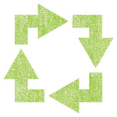 Geri dönüşüm kumaş dokulu simgesi