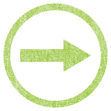 Simgesini sağ yuvarlak ok kumaş dokulu