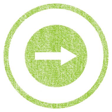 Simgesini sağ yuvarlak ok kumaş dokulu