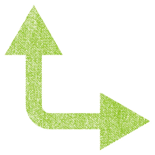 Simge çatallanma ok sağa yukarı kumaş dokulu