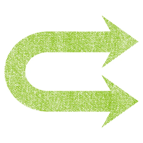 Simgesini çift sağ ok kumaş dokulu