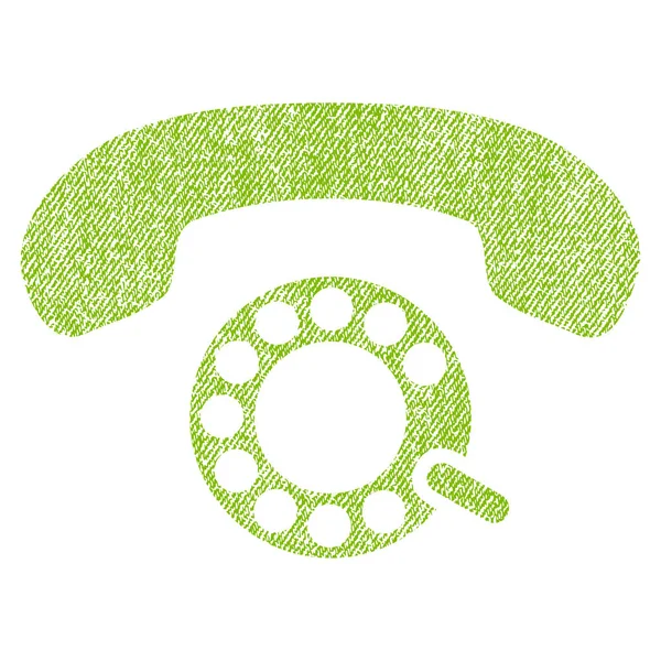 Pulse Dialing Fabric Textured Icon — Stock Vector