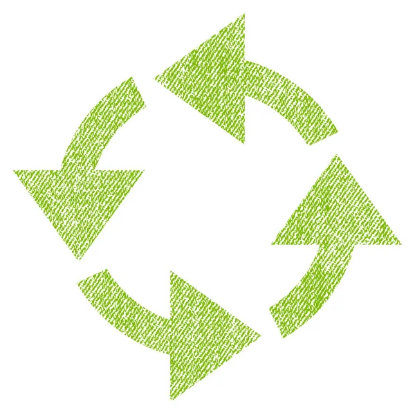 Icono texturizado de tela de reciclaje — Vector de stock