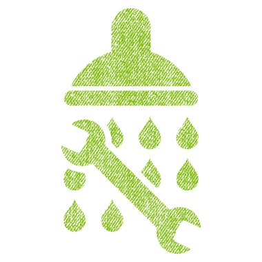 Simge duş sıhhi tesisat kumaş dokulu