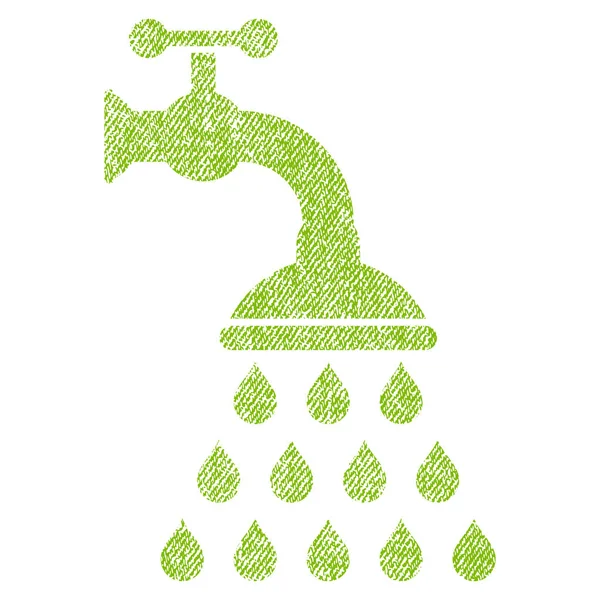 Shower Tap Fabric Textured Icon — Stock Vector