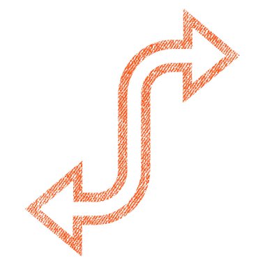 Simge eğri Exchange ok kumaş dokulu