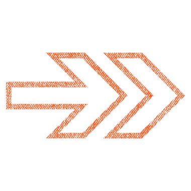 Yöne doğru kumaş dokulu simgesi