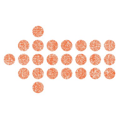 Noktalı ok sol kumaş dokulu simgesi