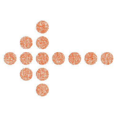 Noktalı ok sol kumaş dokulu simgesi