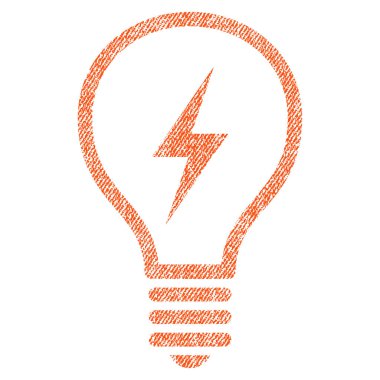 Elektrikli ampul kumaş dokulu simgesi