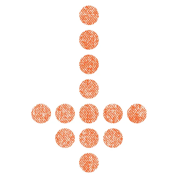 Noktalı ok aşağı kumaş dokulu simgesi