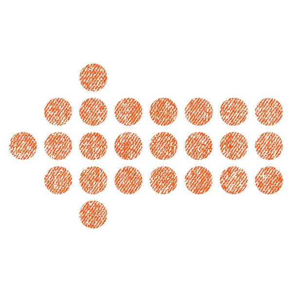 Noktalı ok sol kumaş dokulu simgesi