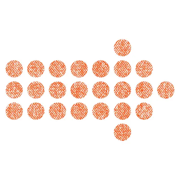 Noktalı ok doğru kumaş dokulu simgesi