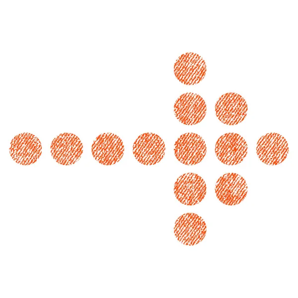 Noktalı ok doğru kumaş dokulu simgesi