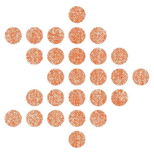 Noktalı ok doğru kumaş dokulu simgesi