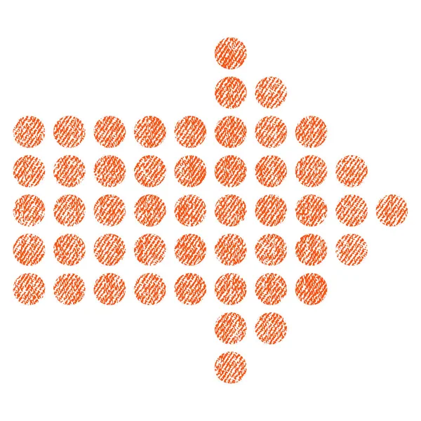 Noktalı ok doğru kumaş dokulu simgesi