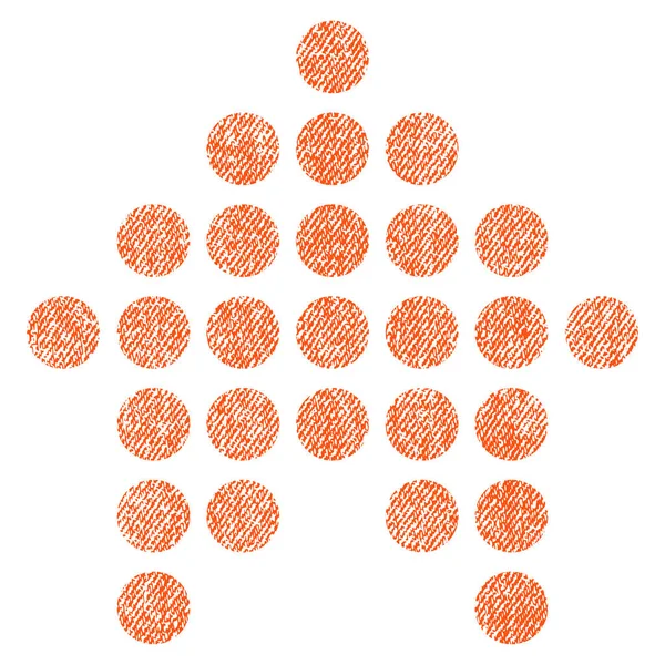 Kumaş yukarı noktalı ok simgesi dokulu