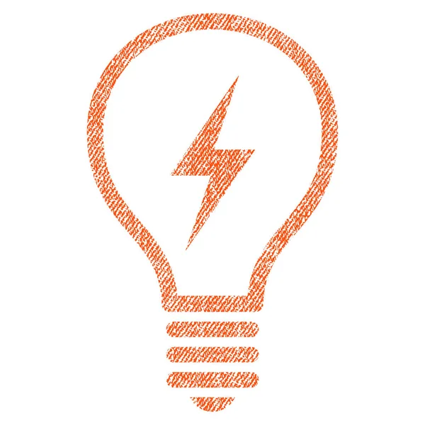 Elektrikli ampul kumaş dokulu simgesi