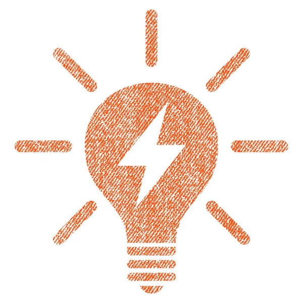 Simge elektrik ışık ampul kumaş dokulu