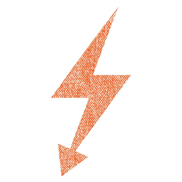 Elektrische Strike stof geweven pictogram — Stockvector