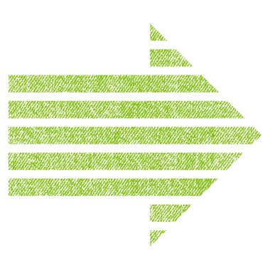 Simge şerit ok doğru kumaş dokulu