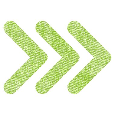 Ok ucu sağ kumaş dokulu simgesi üçlü