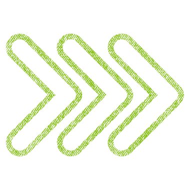 İşaretçi doğru kumaş dokulu simgesi üçlü