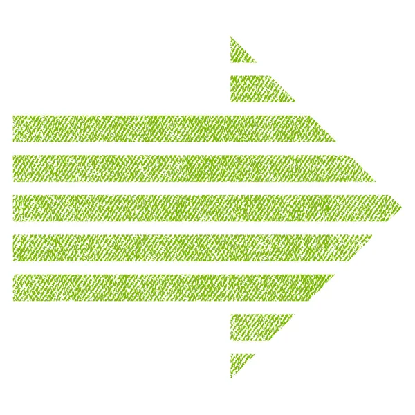 Flecha de rayas Tela derecha Icono texturizado — Vector de stock