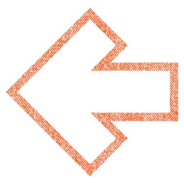 Ok sol kumaş dokulu simgesi