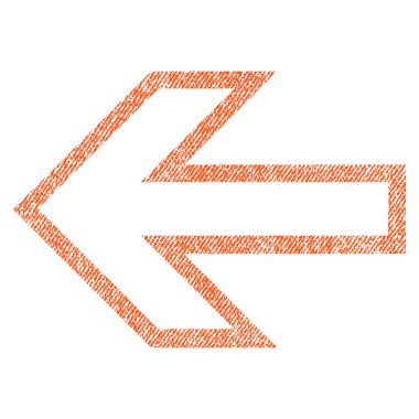 Ok sol kumaş dokulu simgesi