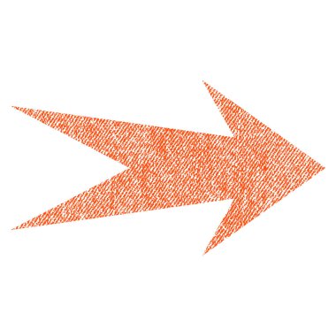 Ok sağ kumaş dokulu simgesi